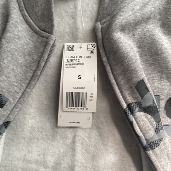 Adidas zip up camo logo jacket lightweight size Small - Picture 3 of 6